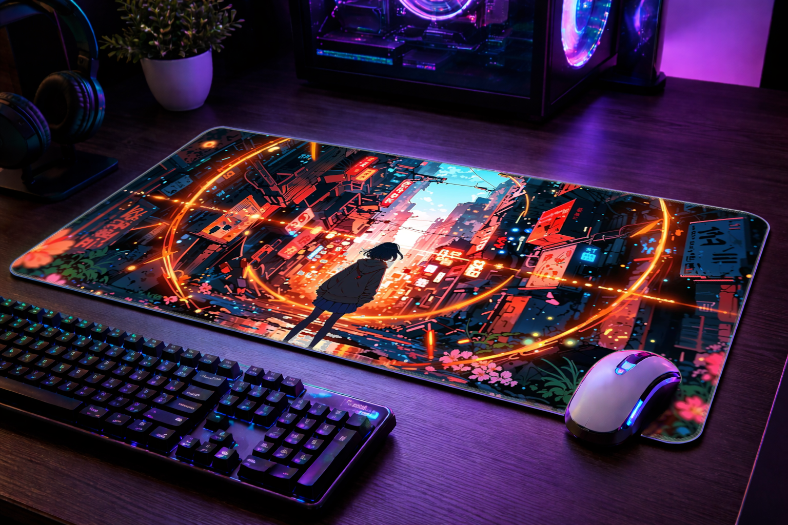 Cyber Nexus - Full Desk Mouse Pad