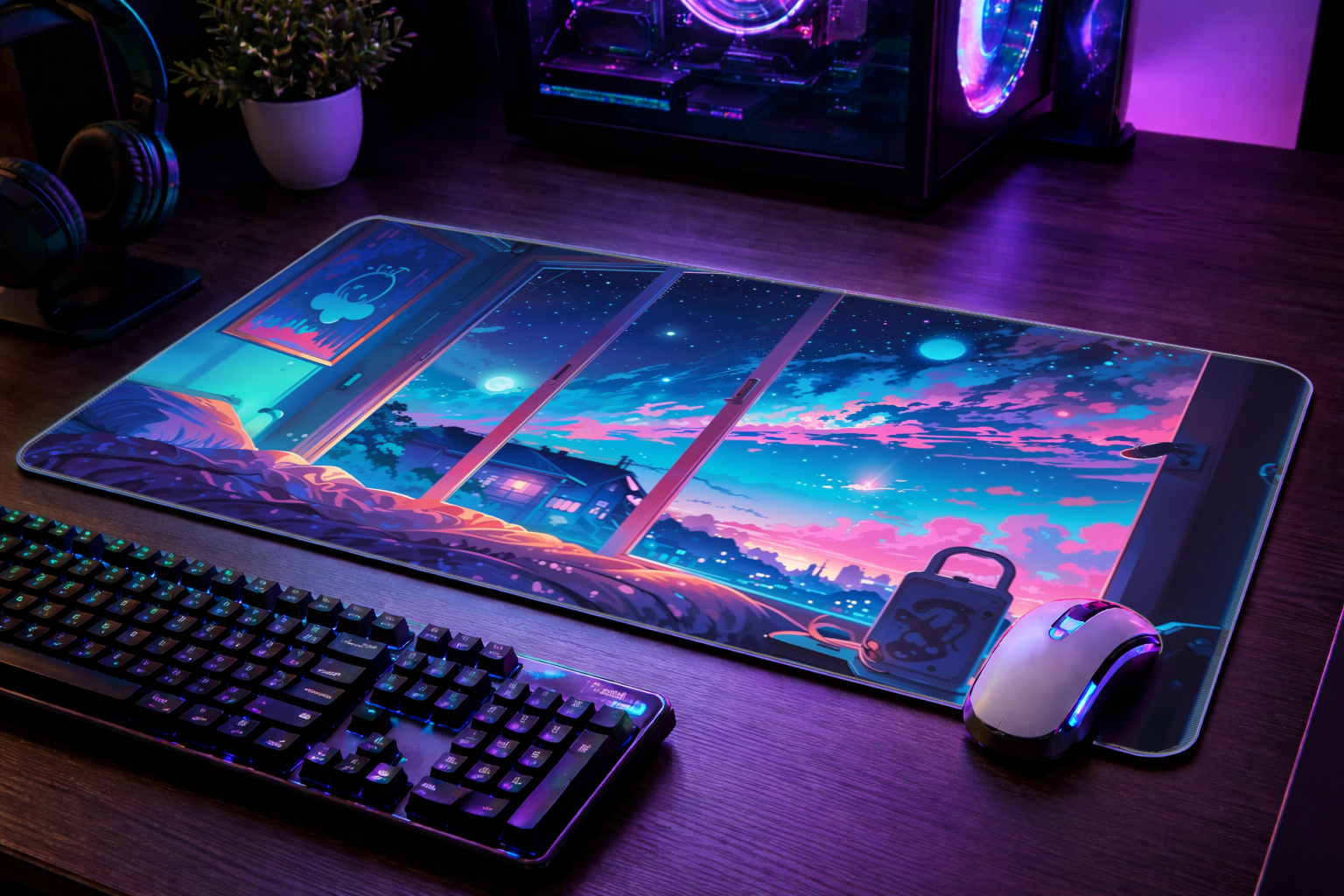 Lofi Moments - Full Desk Mouse Pad