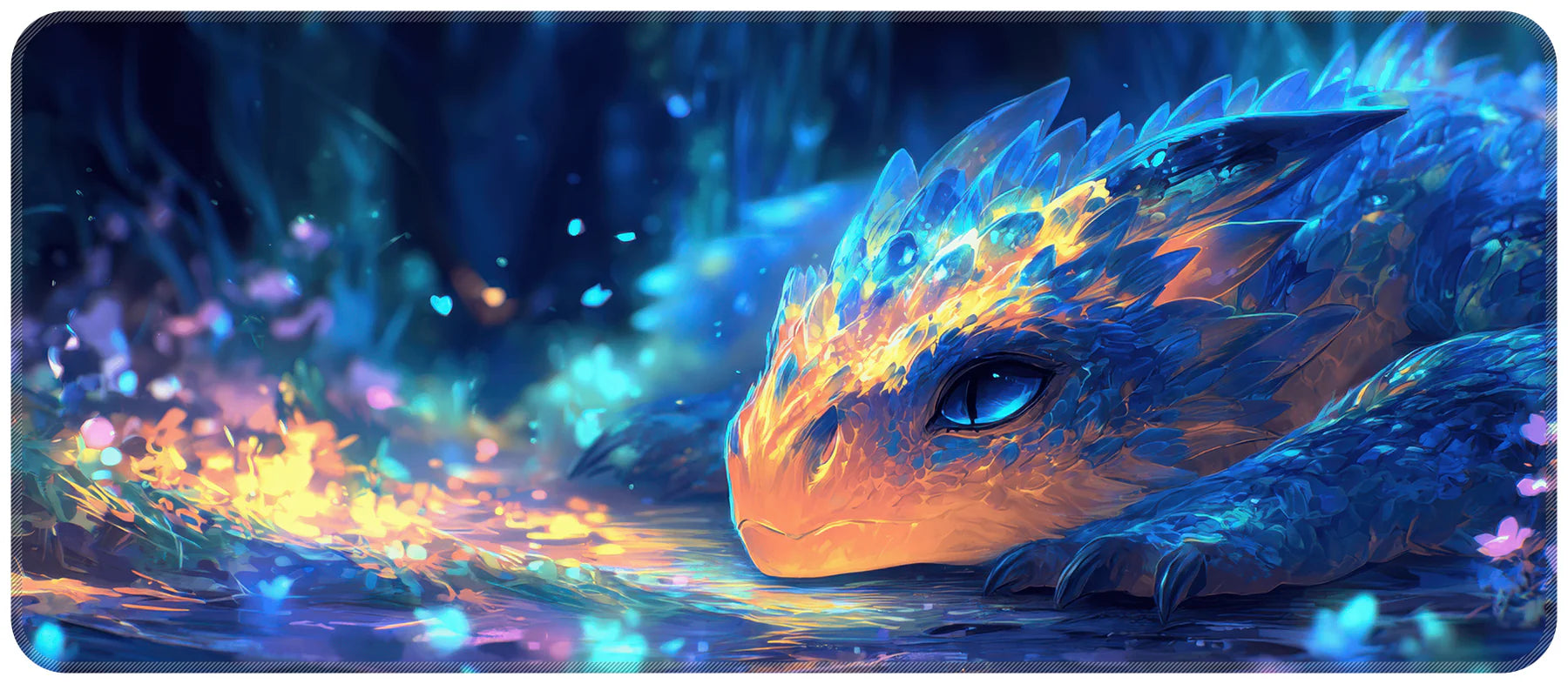 Baby Dragon Battle Buddy - Full Desk Mouse Pad