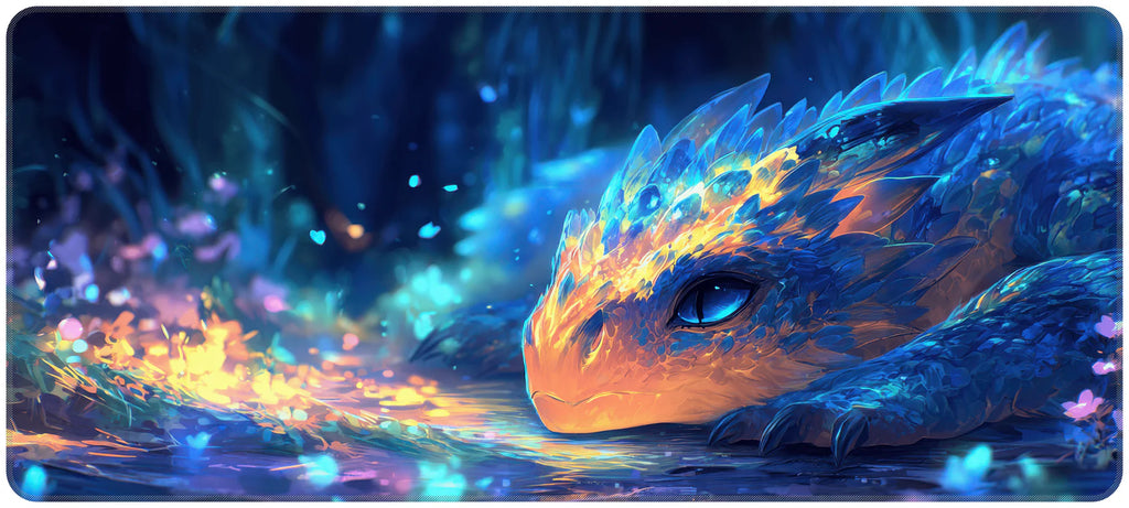 Baby Dragon Battle Buddy - Full Desk Mouse Pad