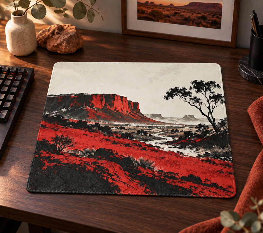 Rust Covered Outback Premium Gaming Mouse Pad