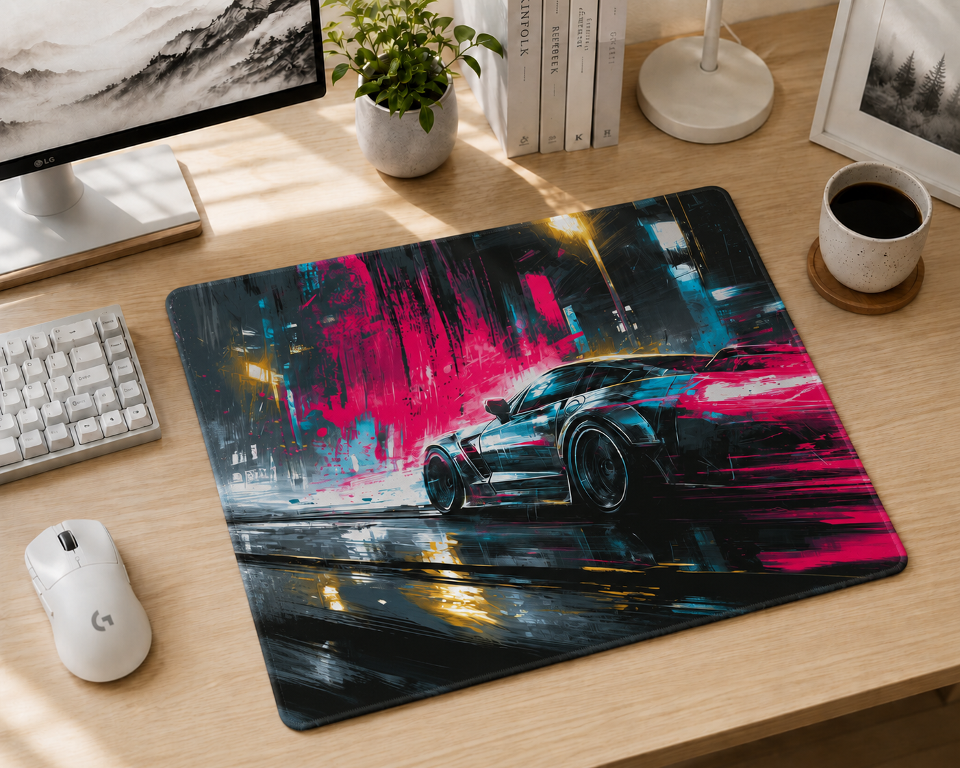 Neon Racer Premium Gaming Mouse Pad