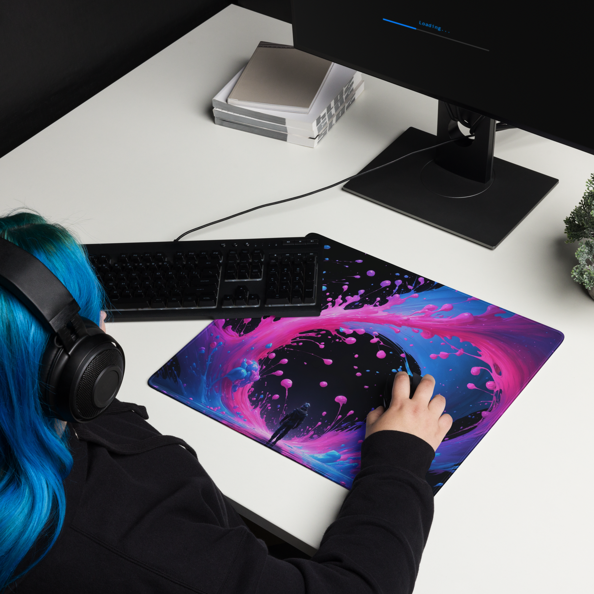 Neon Surge Premium Gaming Mouse Pad
