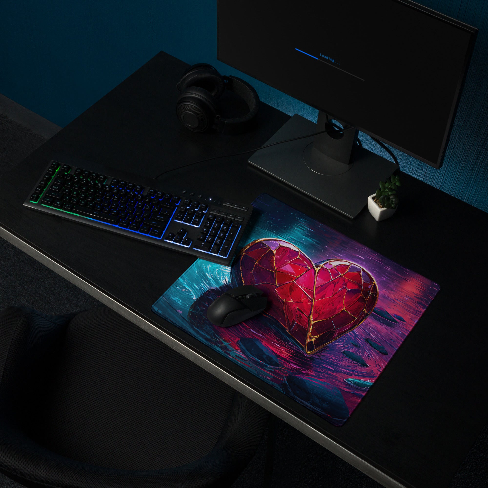 Heart of the Abyss Stone Premium Gaming Mouse Pad