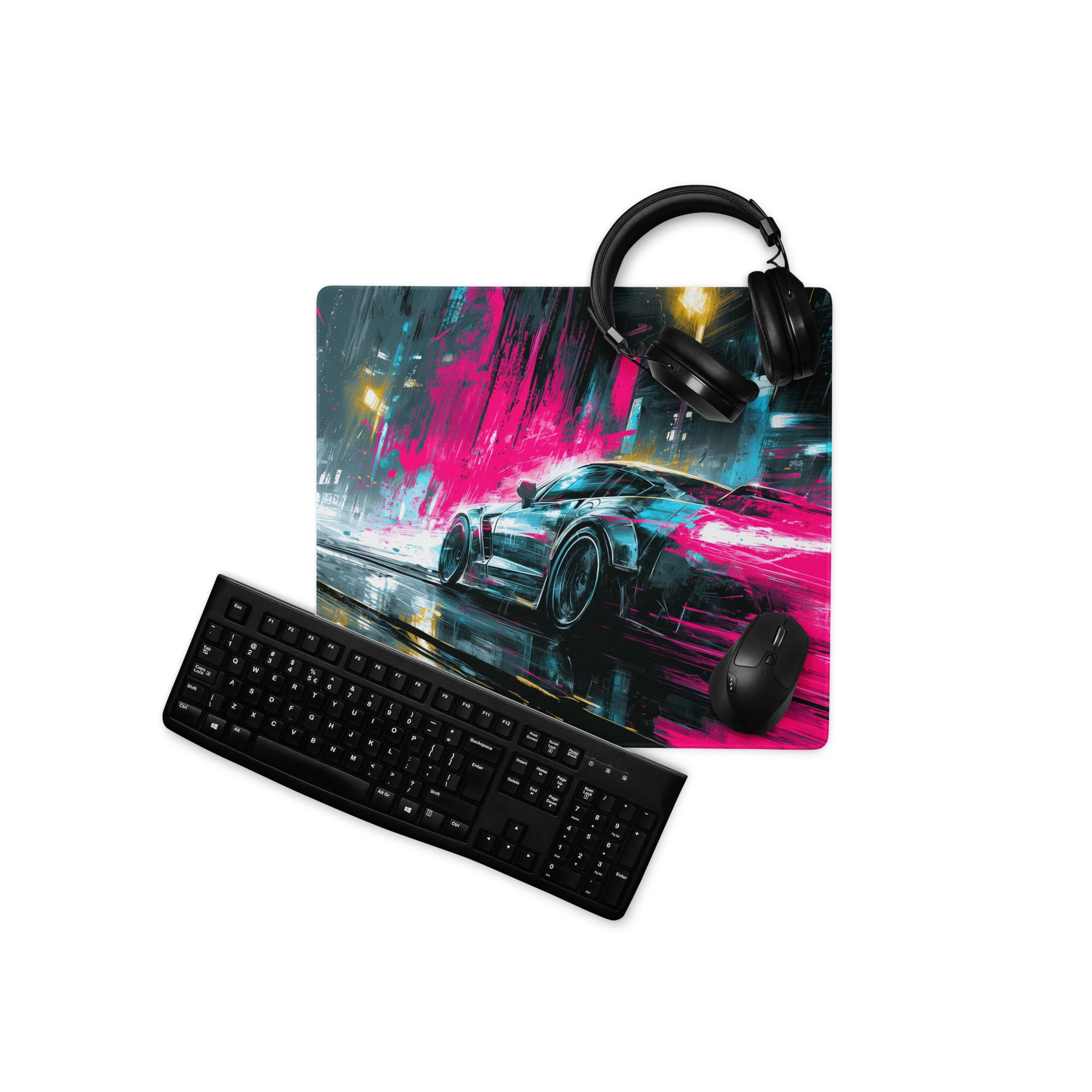 Neon Racer Premium Gaming Mouse Pad