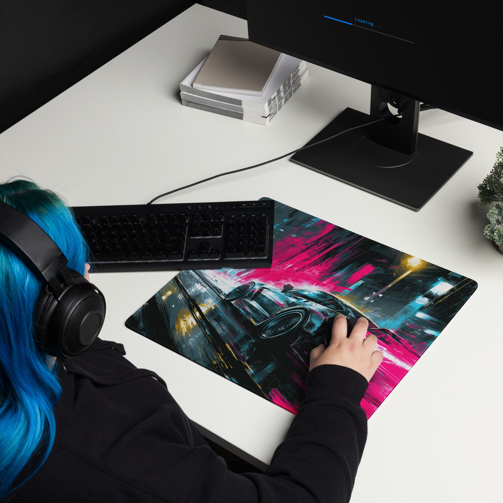 Neon Racer Premium Gaming Mouse Pad