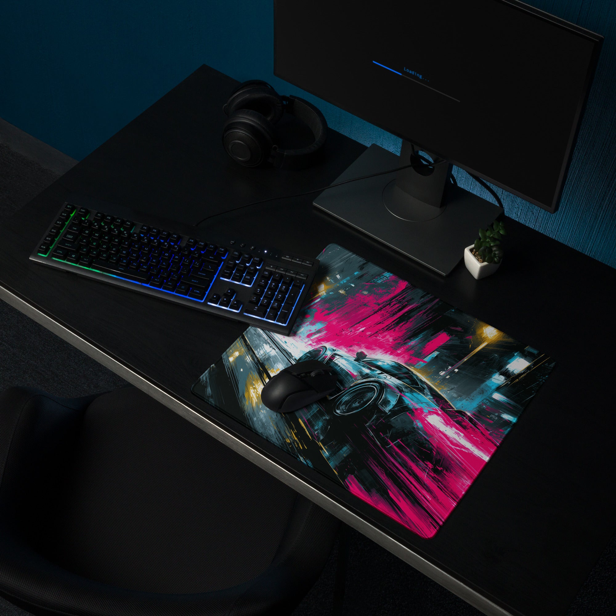 Neon Racer Premium Gaming Mouse Pad