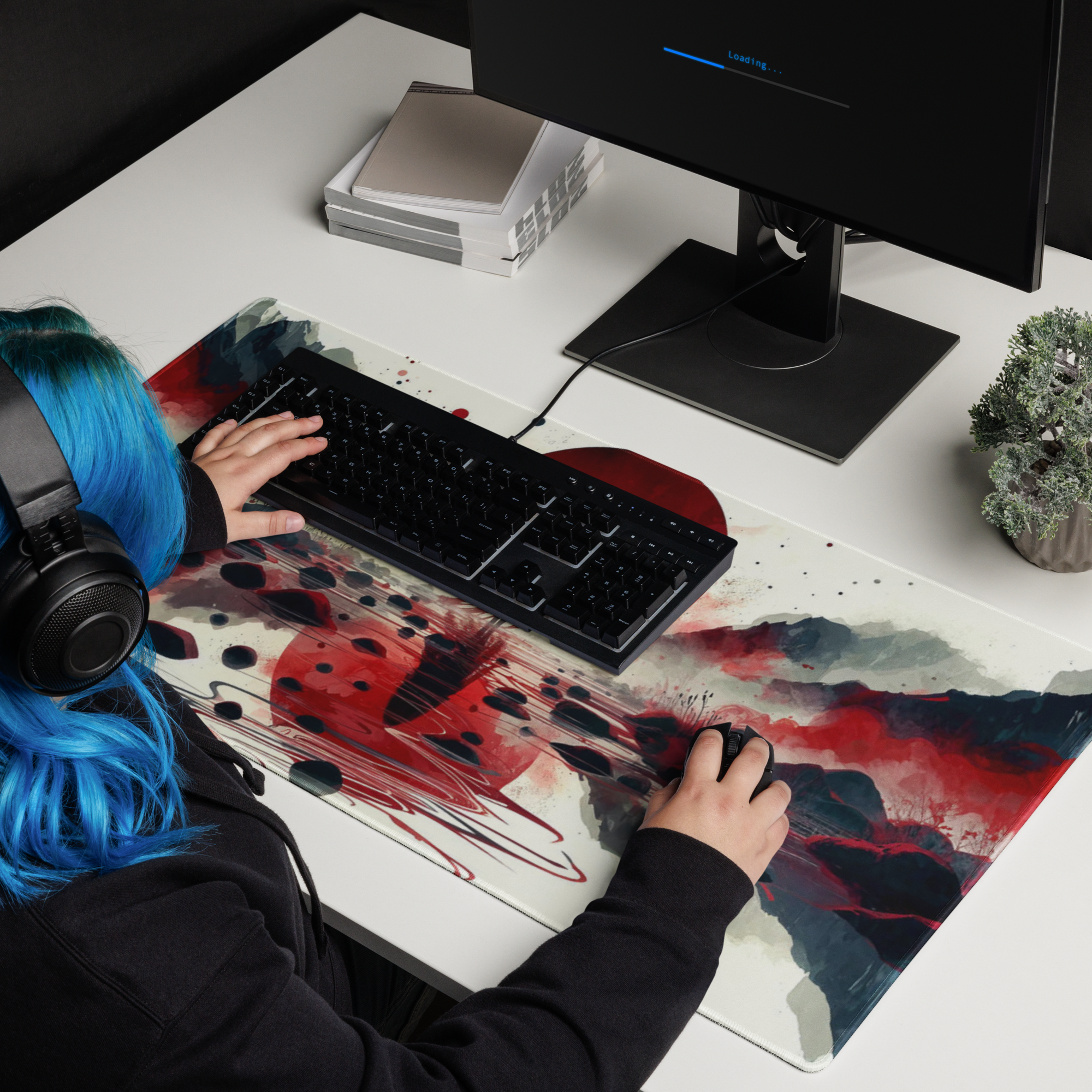 Walk to the Rising Sun - Full Desk Mouse Pad