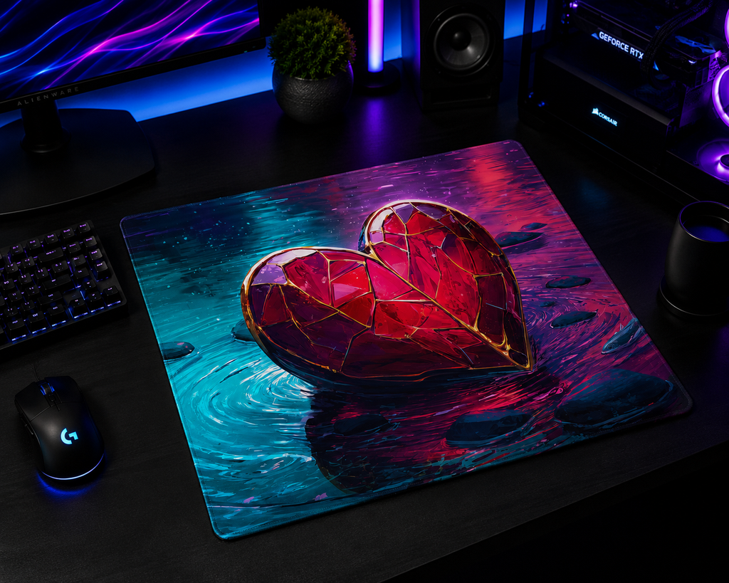 Heart of the Abyss Stone Premium Gaming Mouse Pad