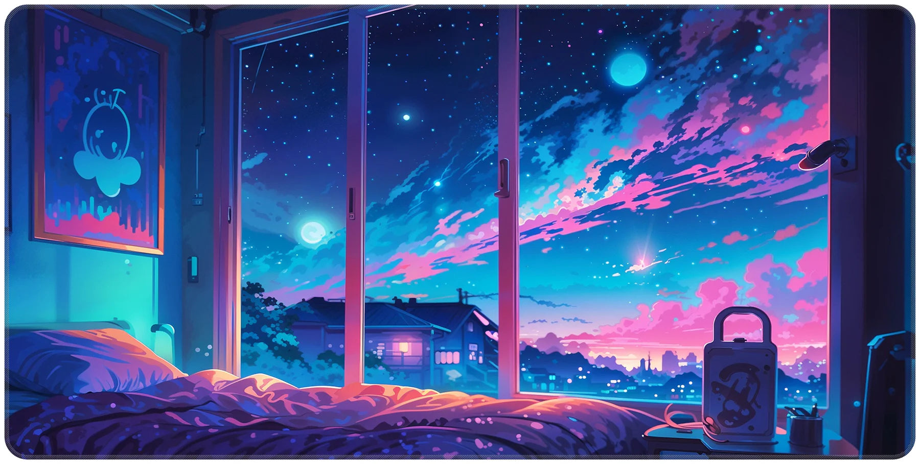 Lofi Moments - Full Desk Mouse Pad