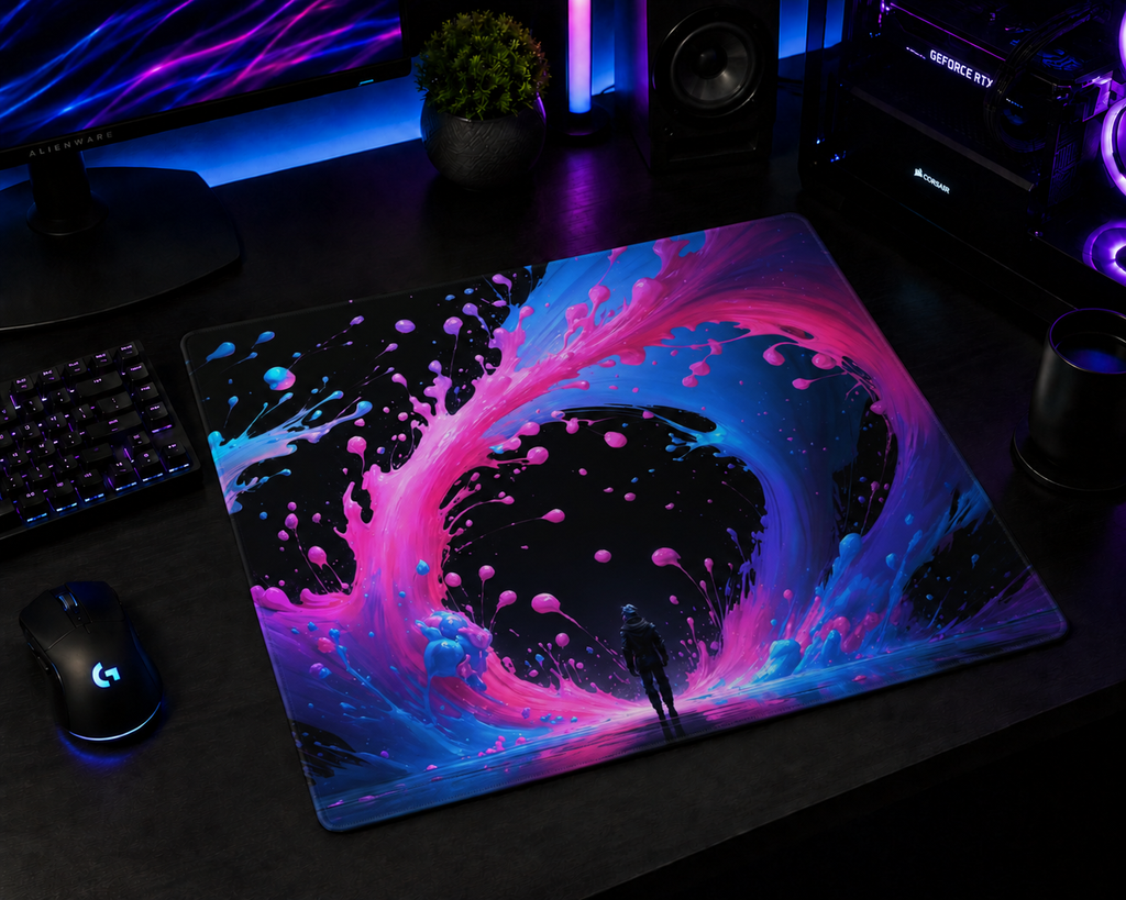 Neon Surge Premium Gaming Mouse Pad