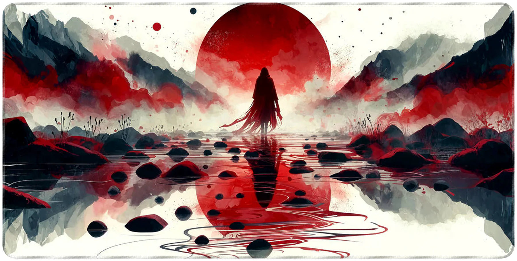 Walk to the Rising Sun - Full Desk Mouse Pad